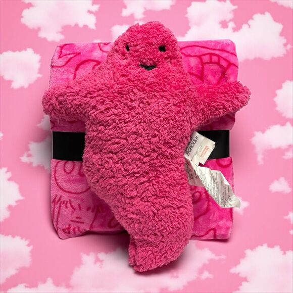 Goblin & Ghoul Pink pillow and blanket set NWT - Picture 1 of 3